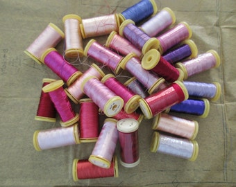 rayon thread - 32 spools, used and new, 40 wt, snap