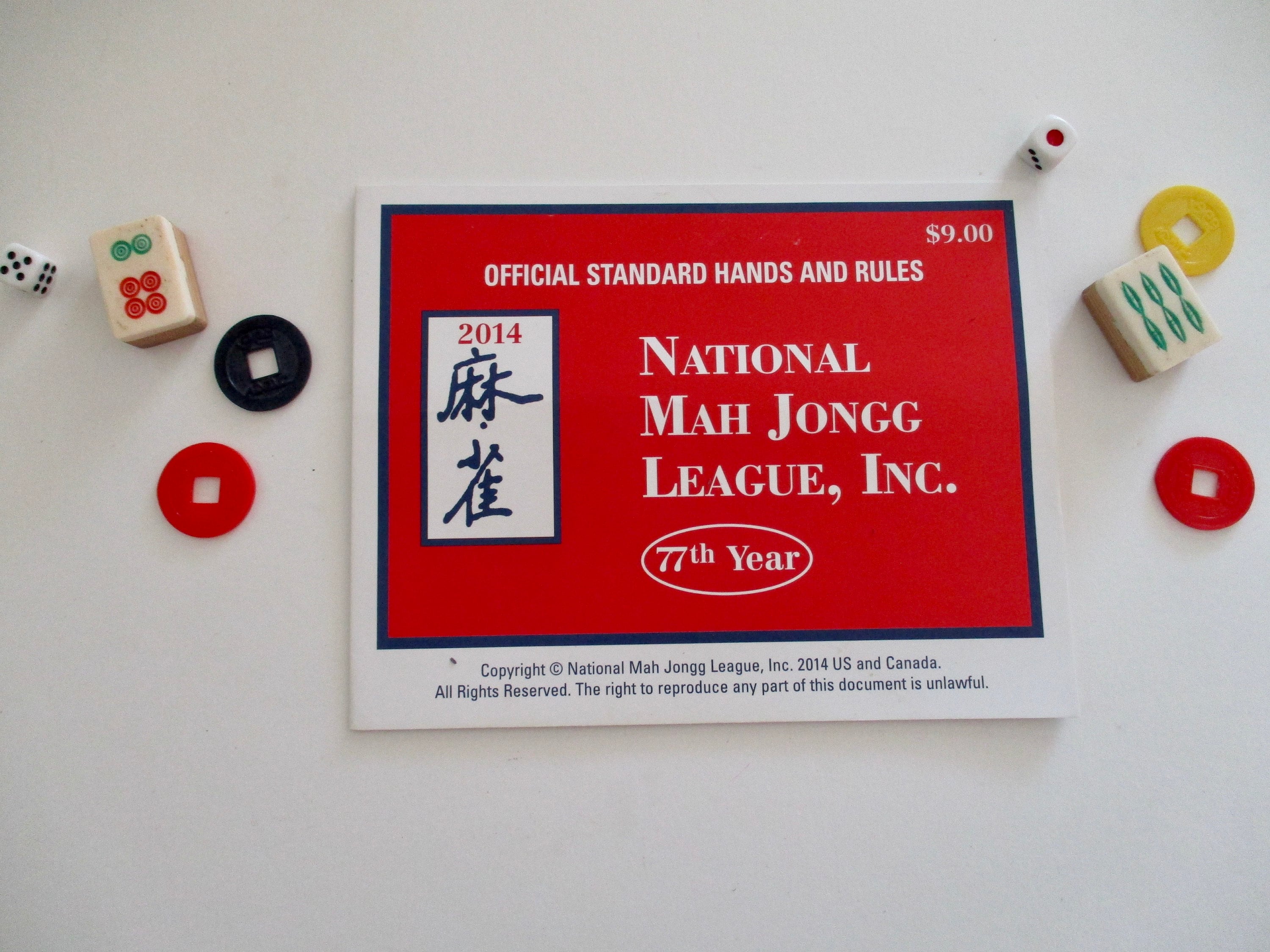 Carte Regole National Mah Jongg League 2014 – Set Di 4 – NMJL Standard