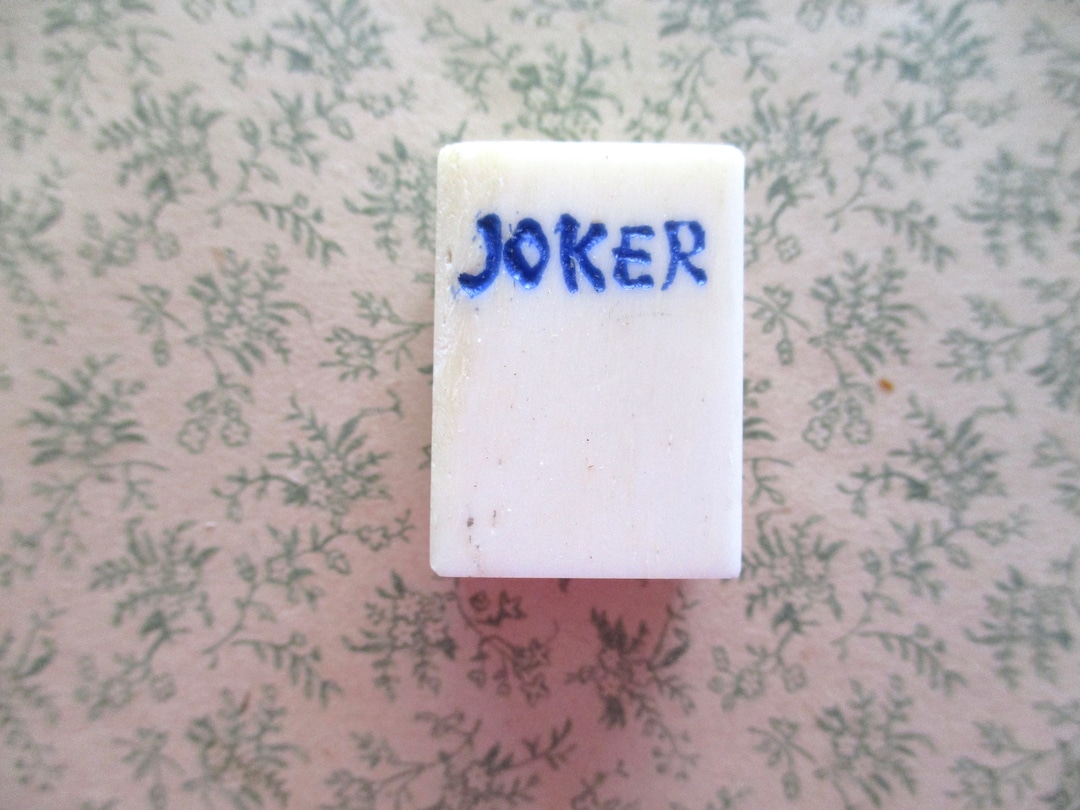 Vintage Mah Jongg Tile - Rare Joker, Chinese, Ancient Game, Asian, Bone ...