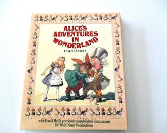 Vintage Alice's Adventures in Wonderland Book - 80s Lewis Carroll