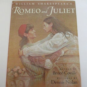 Romeo and Juliet - Shakespeare, love story, Illustrated by Dennis Nolan, vintage hardcover book