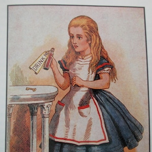 90s vintage book - Alice&#39;s Adventures in Wonderland AND Through the Looking Glass, Lewis Carroll, John Tenniel