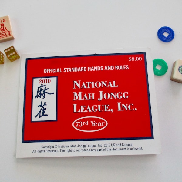 Mah Jongg Card - Standard Hands and Rules, National Mah Jongg League, Inc. 2010, large card