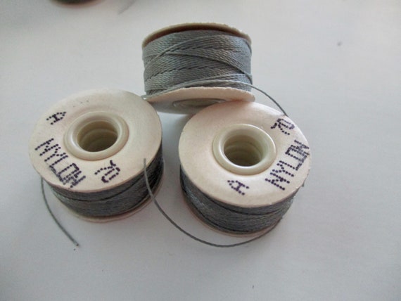 Buy 3 Spools of Nylon Beading Thread Size A 70, Gray, Silver