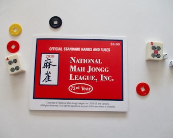 Mah Jongg Card - Standard Hands and Rules, National Mah Jongg League, Inc. 2010, large card