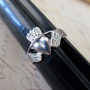 sterling silver Claddagh Ring - Irish, size 7.5