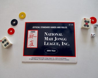 one Mah Jongg Card - 2005 Standard Hands and Rules, National Mah Jongg League, Inc., large card