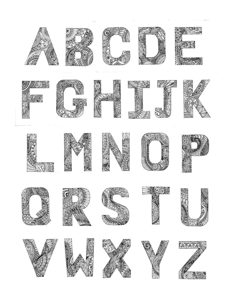 Download Alphabet Coloring pages PDF 26 printable images to print ...