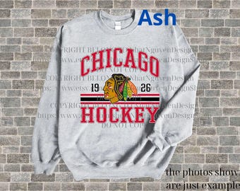 Chicago Hockey T-Shirt, Chicago Hockey Sweatshirt, Chicago Hockey Crewneck, Chicago B Hockey Gift, Chicago B Hockey shirt, Hockey gift 4