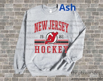 New Jersey Hockey T-Shirt, New Jersey Hockey Sweatshirt, New Jersey Hockey Crewneck, New Jersey Hockey Gift, New Jersey Hockey Shirt 4