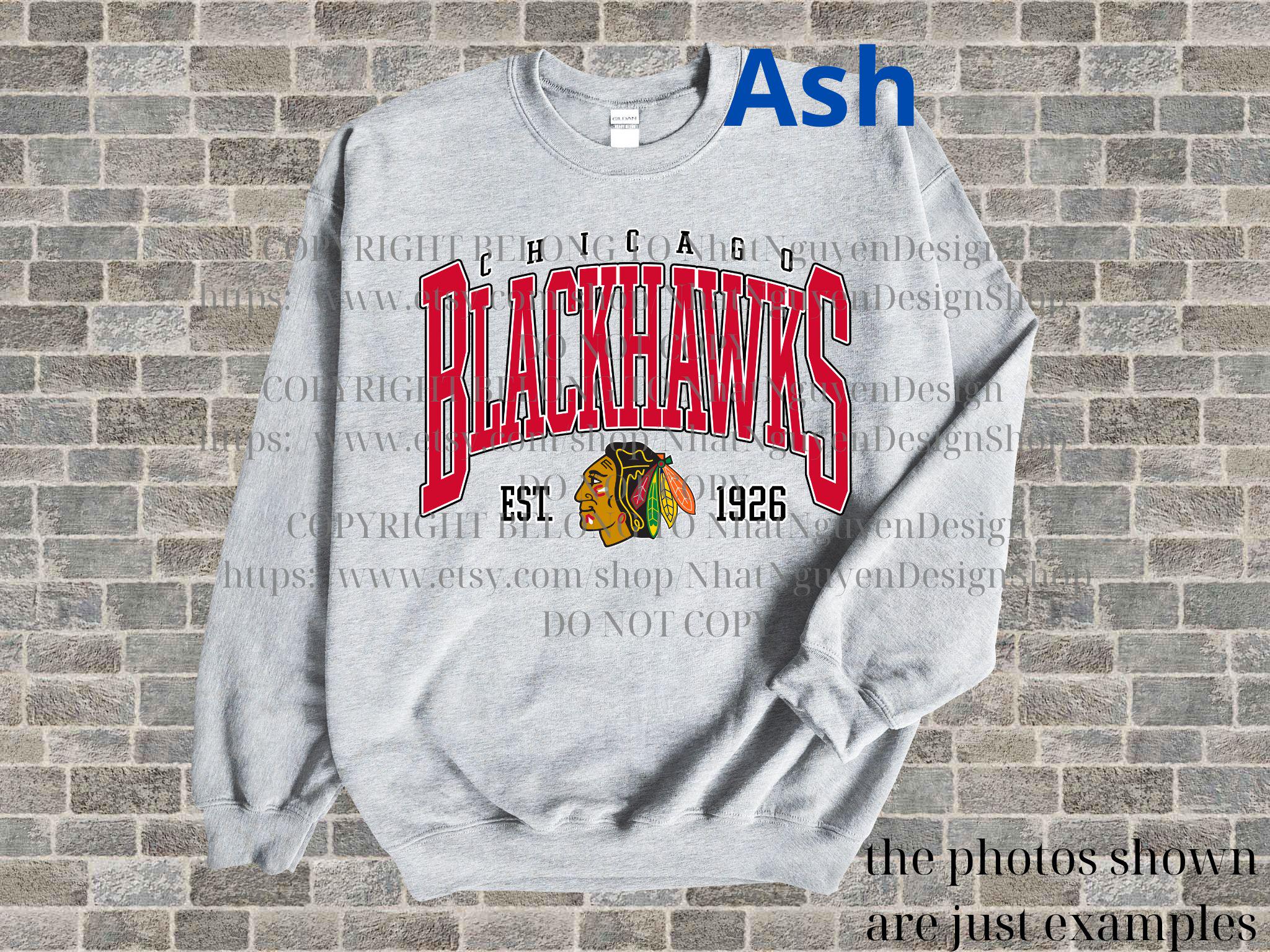 Wright & Ditson NHL Sweat-shirt à capuche unisexe pour adulte - Mélange de coton et de polyester - Confort ultime, Chicago Blackhawks - Anthracite, Petit