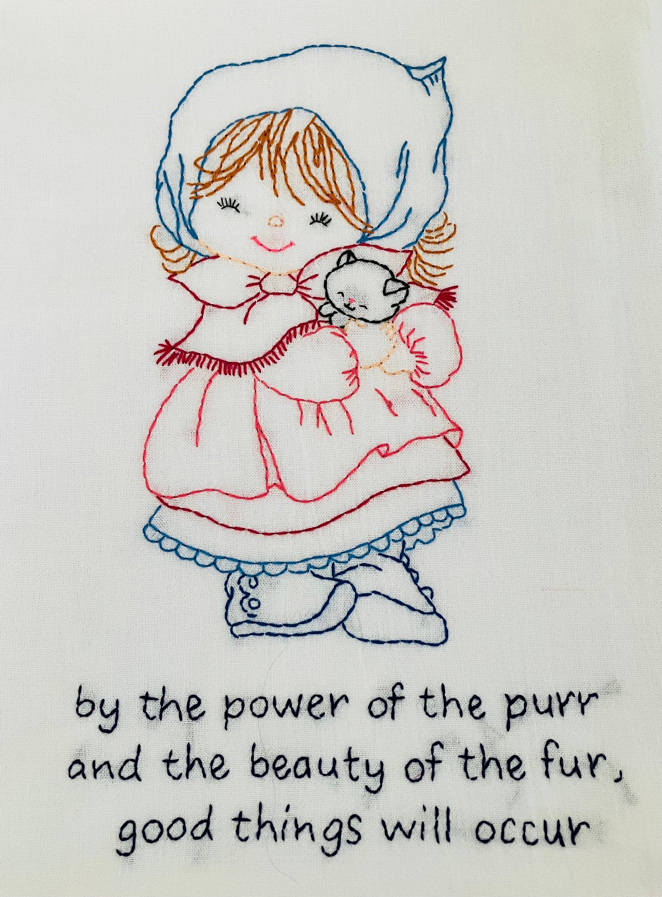Good Things Hand Embroidered Flour Sack Dish Towel 28x28