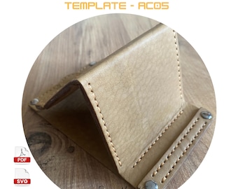 Plantilla de soporte de cuero para teléfono/tableta / Patrón de soporte de cuero para teléfono / PDF, SVG, DXF