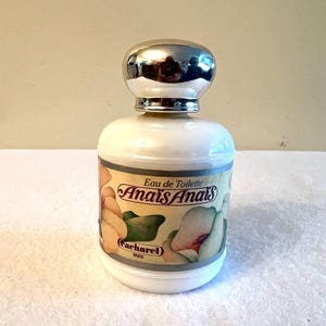Vintage Empty Bottle of Cacharel Anais Anais Eau de Toilette Paris /No Perfume but Fragrance Remains / Very Good Condition