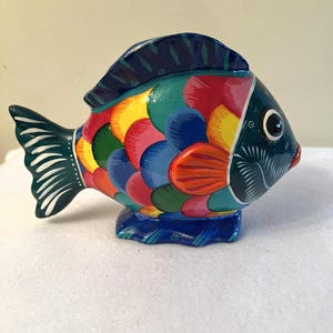 Vintage Talavera Ceramic Fish Planter, Made in Mexico