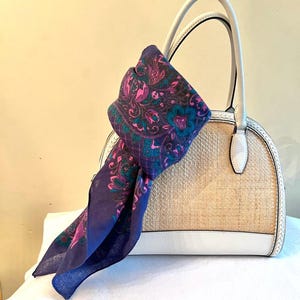 Axcess 100 Percent Cotton Scarf / 31 x 30 in / Made in Italy / 1980s