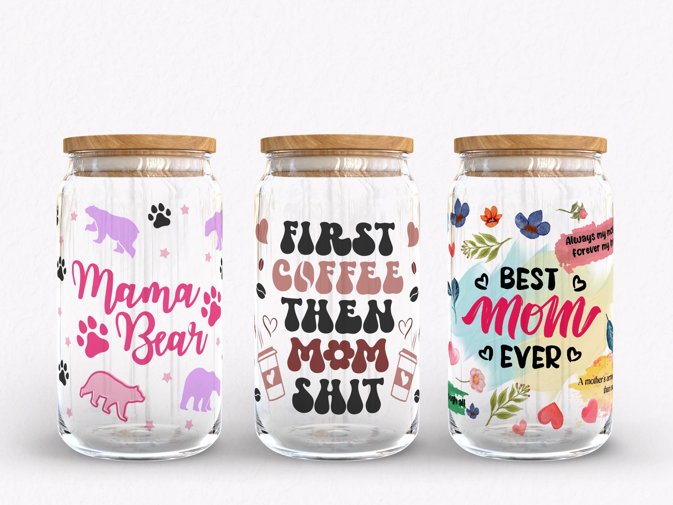 Mama Glass Can Svg Bundle, Mothers Day Glass Bundle, Libbey Glass Wrap ...