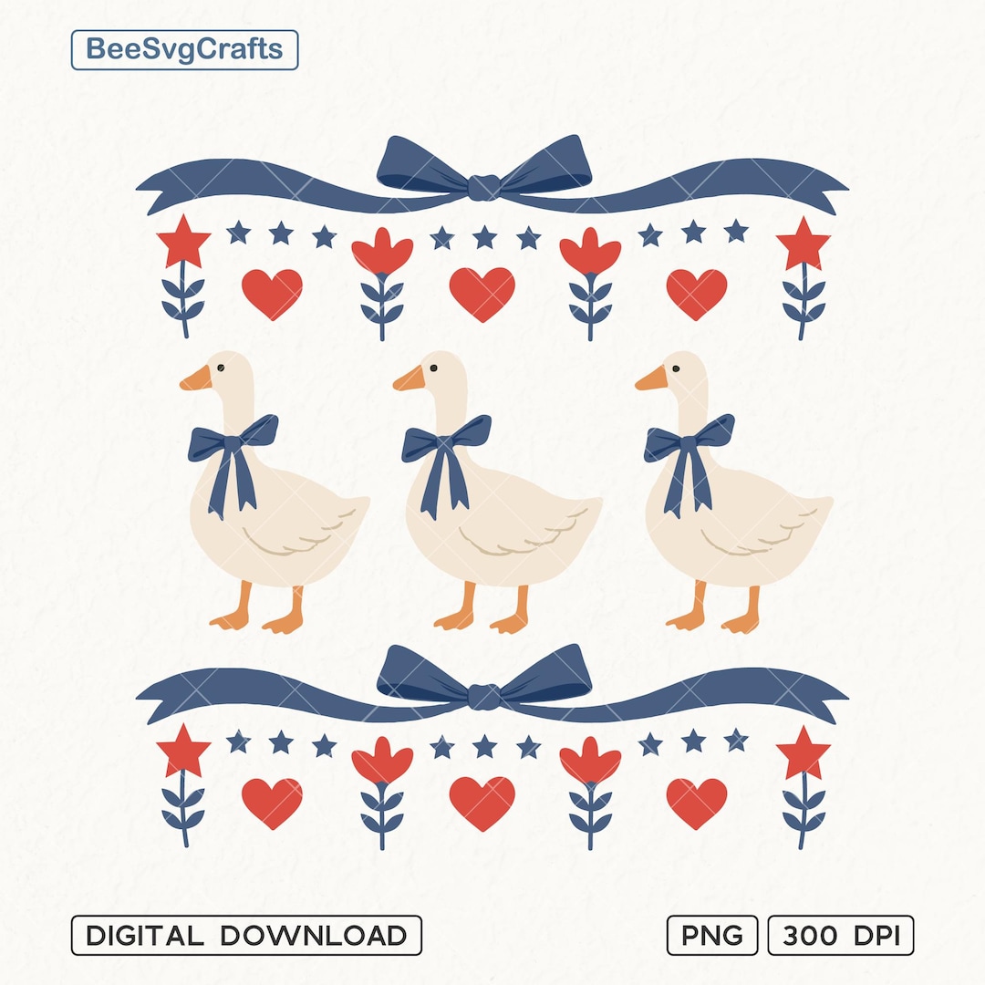 Vintage Blue Ribbon Goose Png, 4th of July Goose Png, Patriotic Vintage ...