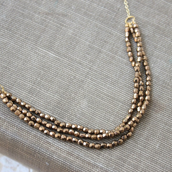 Nugget Layered chains Necklace