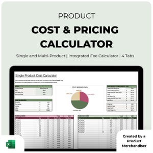 Small Business Pricing Calculator | Costing and Profit Spreadsheet for Makers, Crafters, Etsy Sellers | Product Cost & RRP Calculator