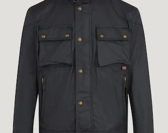 Nueva chaqueta Belstaff Racemaster de algodón encerado de primera calidad, chaqueta de aventura de estilo vintage, chaqueta de moto Belstaff para regalar a él.