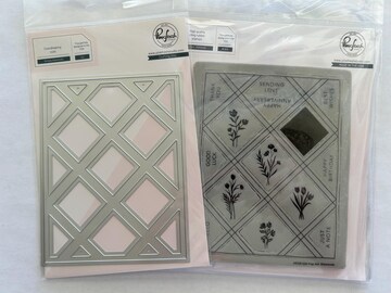 stamps and die combo - PinkFresh Studio Pop-out Hexagons stamp with coordinating Simply Hexagons die - GR01 D107
