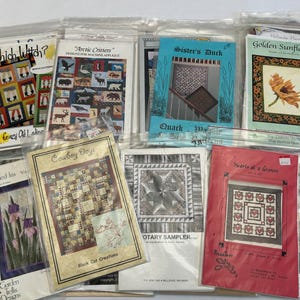 45 patterns - quilting and applique patterns - some used - D
