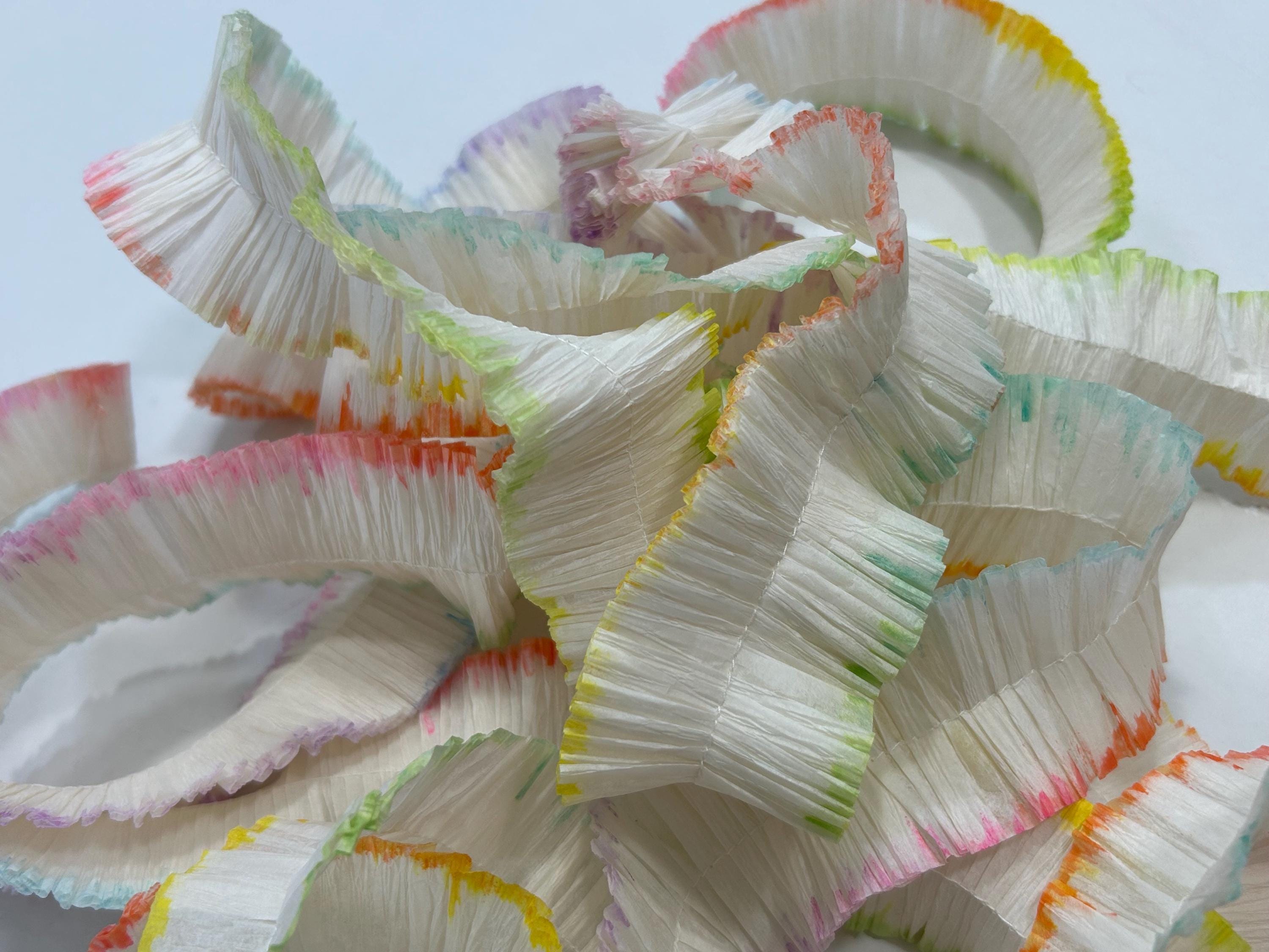 Ruffled Crepe Paper With Bright Pastel Rainbow Tint - YOUR CHOICE ...