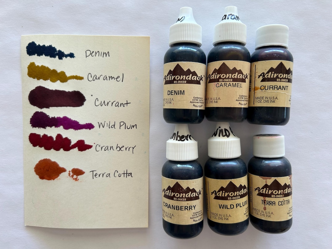 6 Bottles Refill Ink - Ranger Adirondack Ink Pad Reinkers - Terracotta ...