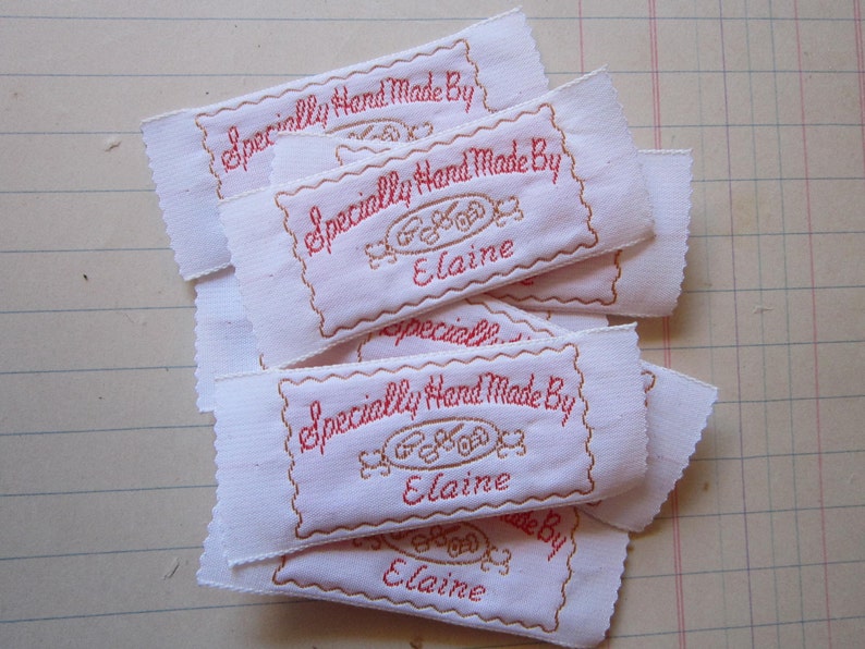 7 labels specially handmade by ELAINE sew in labels Etsy