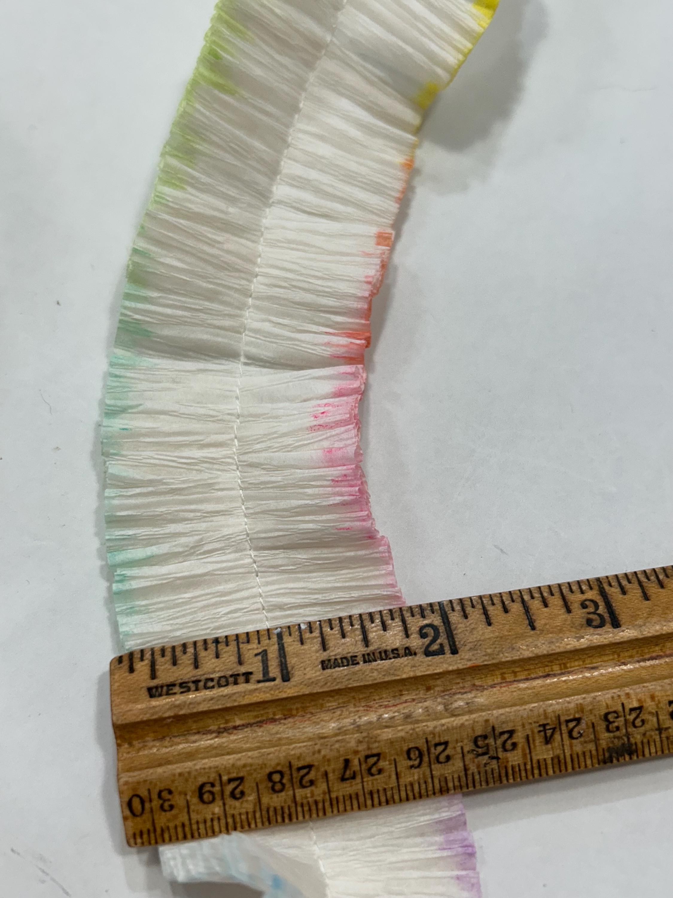 Recepit Paper Texture Ruffled Ruffled Crepe Paper With Bright Pastel Rainbow Tint - YOUR CHOICE ...