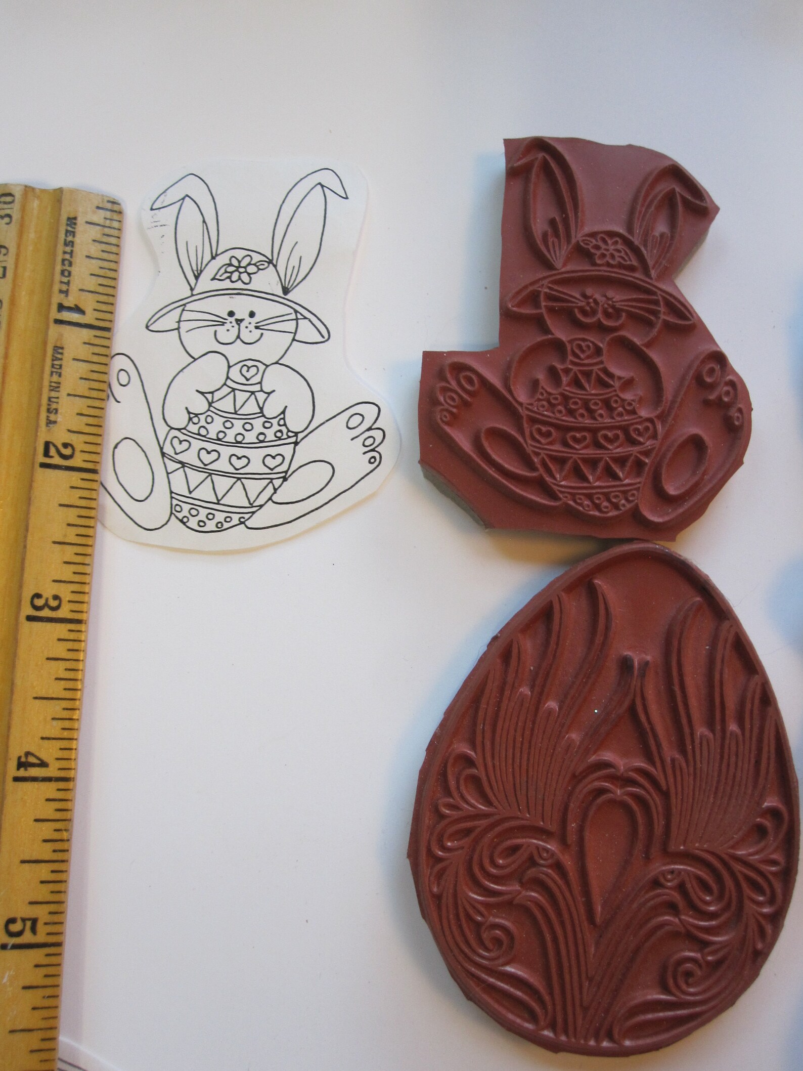 7 Rubber Stamps Easter Bunny Stamp Bunny Stamps Rabbit Etsy