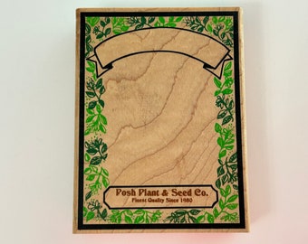 vintage rubber stamp - SEED PACKET - Post Impressions Posh seed Packet, 1995 - SC03 D08