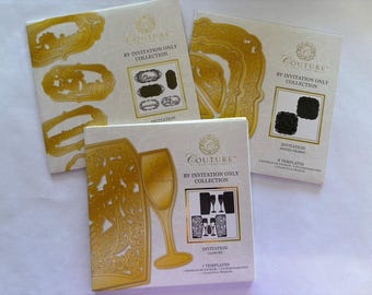 3 sets cutting dies - By Invitation Only dies - Create & Couture metal dies for paper crafting - GR01 D96C