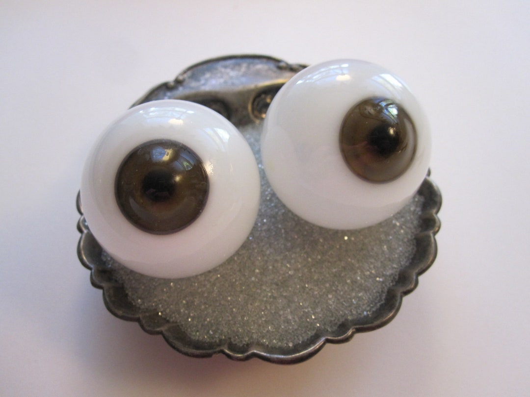 XL Vintage Doll Eyes 35mm Hollow Round Doll Eyes Brown Etsy Canada