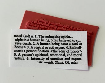 rubber stamp - soul definition stamp - rubber only or cling mount - unmounted - 7068