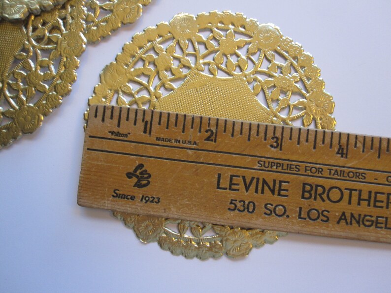 50 Gold Paper Doilies 4 Inch Doilies Etsy