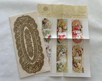 Anna Griffin cutting die set - Ornate Slimline Concentric Dies Cut and Emboss die set #AG1248 - GR01 - D037