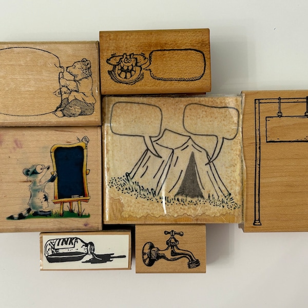 Bear Rubber Stamp - Etsy
