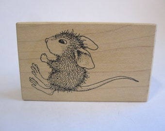 rubber stamp - House Mouse stamp - Monica Jumping - Stampa Rosa 102, 1997 - used rubber stamp - PE98 D01