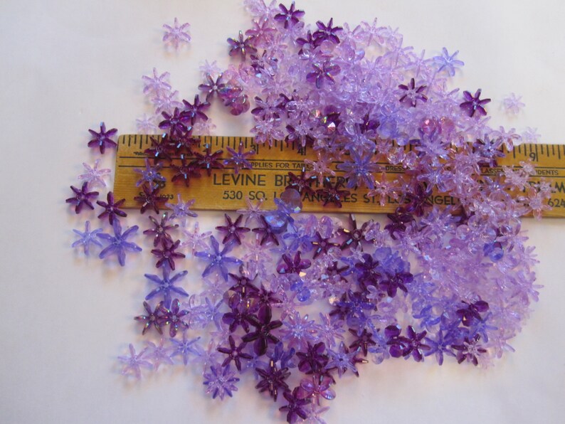 245 paddle wheel beads PURPLE MIX 11 to 25mm starflake Etsy