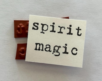 2 word rubber stamps - spirit, magic - unmounted - 7086-2