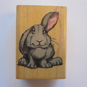 vintage rubber stamp - Harry Hare RABBIT stamp, bunny stamp - Co-Motion 493, 1991 - SC03 D02