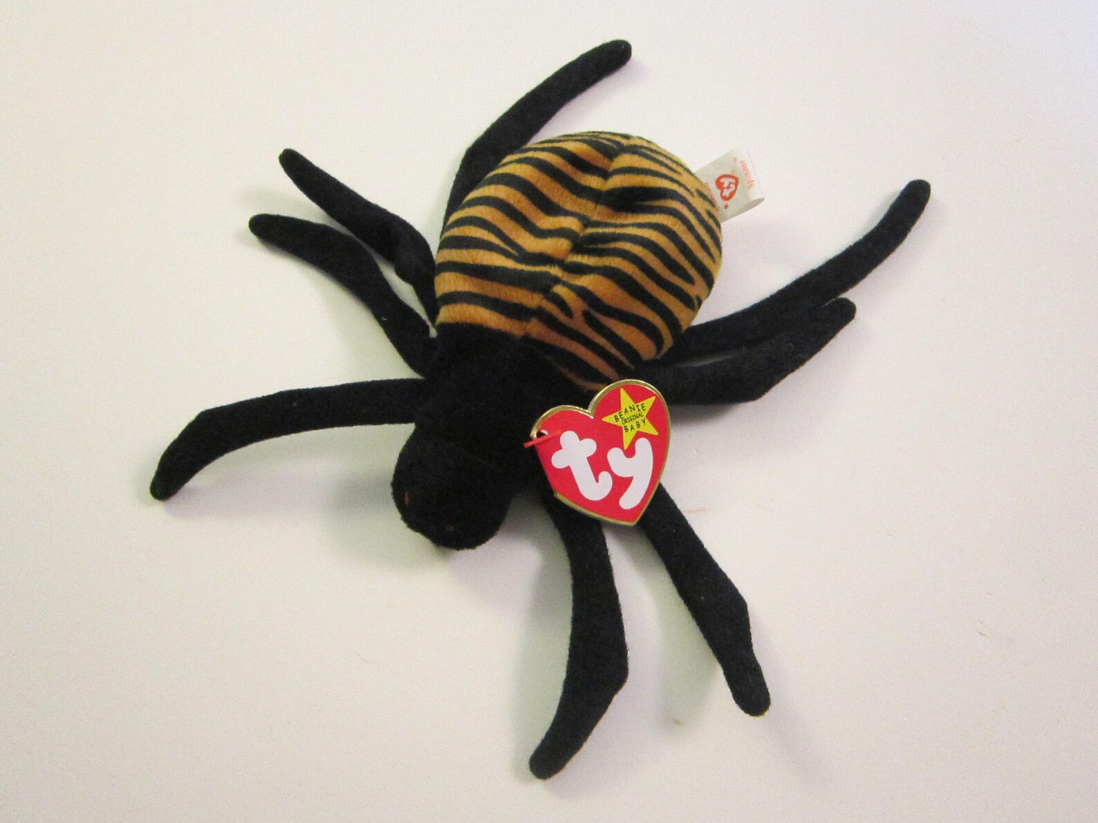 Vintage SPINNER spider beanie baby striped spider Ty | Etsy