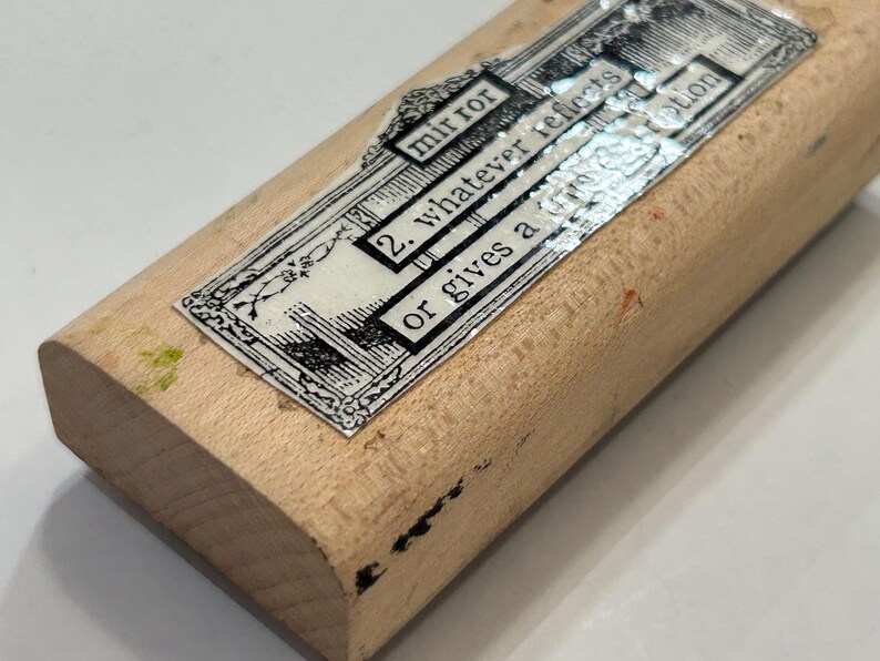 Rubber Stamp - Mirror - Whatever Reflects or Gives a True Description ...