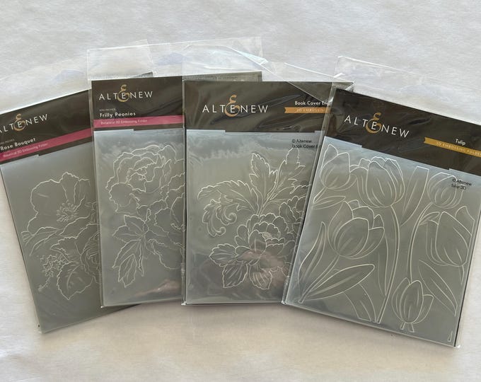 4 Embossing Folders - Altenew 3D Effect Embossing Folders - Tulip ...