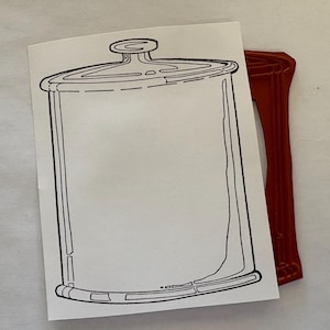 rubber stamp - large empty jar stamp - unmounted used stamp - UML461