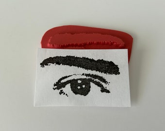 rubber stamp - eye stamp - rubber only or cling mount - unmounted rubber stamp - 7139