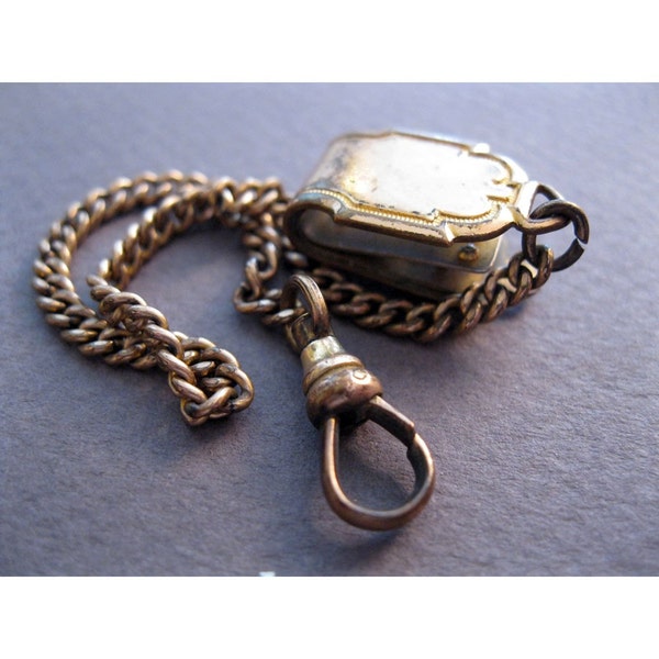 SALE - antique victorian FOB - ornate, beautiful workmanship, marked Patent Pending