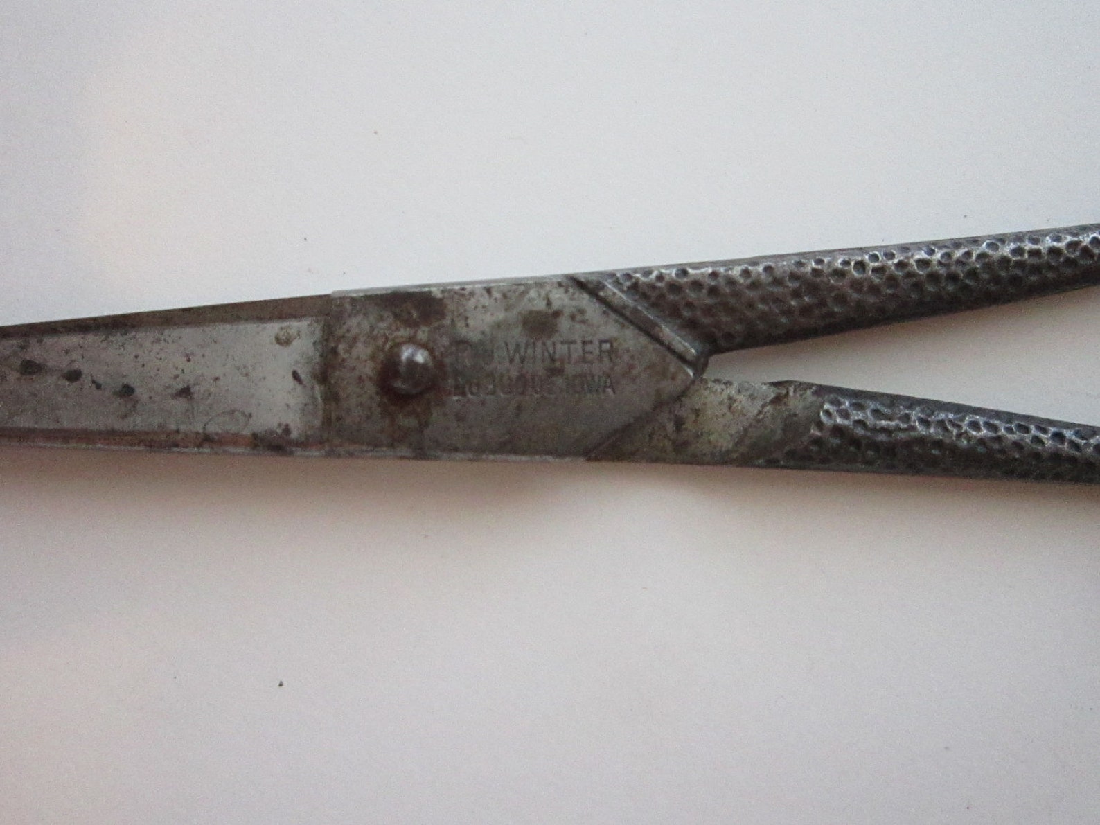 Vintage barber shears scissors textured handles R J Etsy